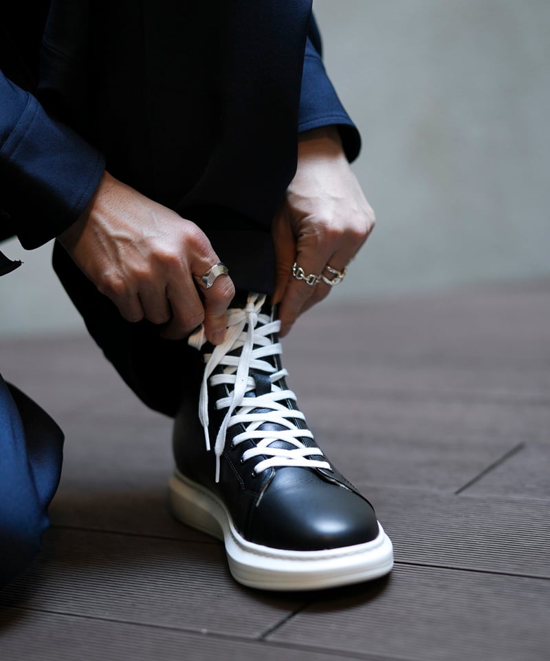 Myu　ANN DEMEULEMEESTER レザー ハイカットスニーカー Myu様専用 ANN DEMEULEMEESTER レザー ハイカットスニーカー