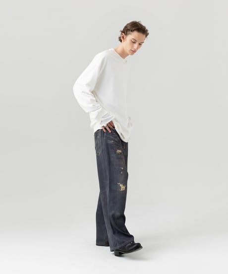MB ULTIMATE FABRIC トロンプルイユワイドデニムパンツ