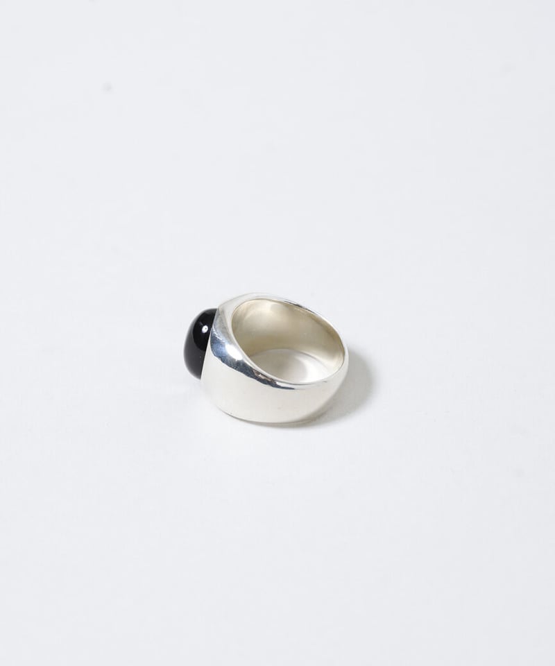 OX JEWELRY Silver Big Onyx Ring | MB -there is 