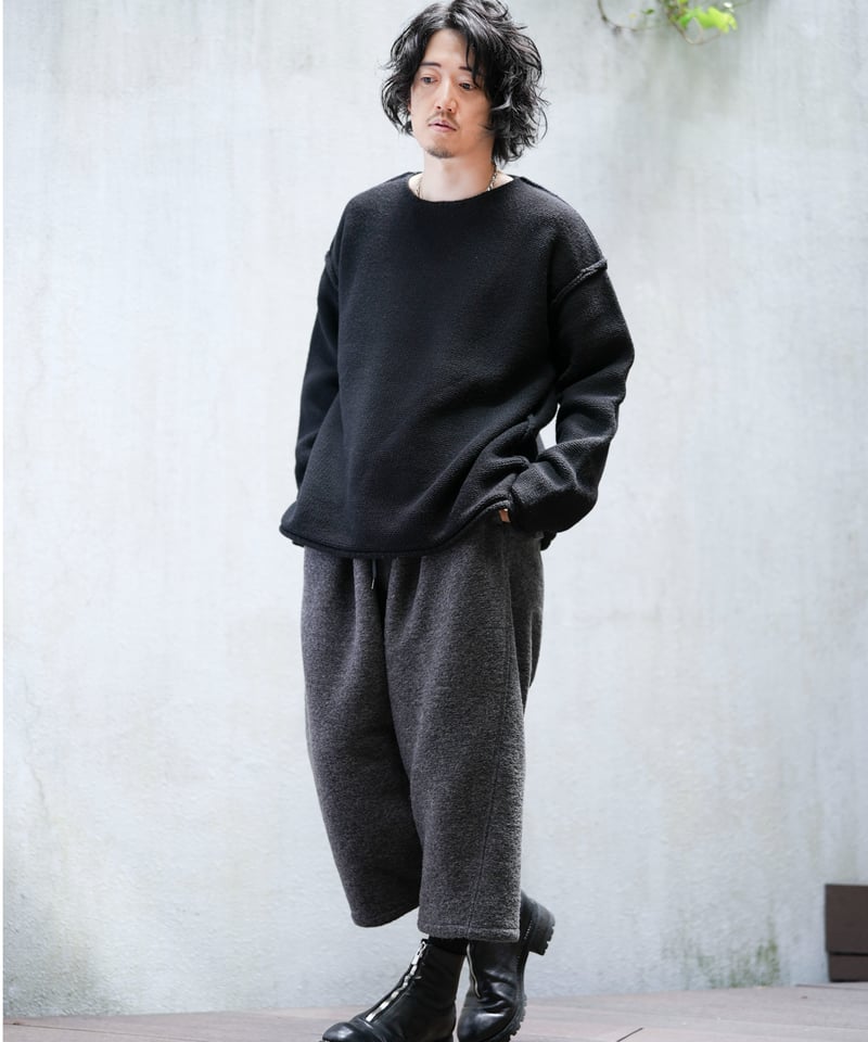SCYE サイ 縮絨ウールパンツ サルエル 36 BLACK SCYE サイ 縮絨ウールパンツ サルエル 36 BLACK SCYE サイ 縮絨
