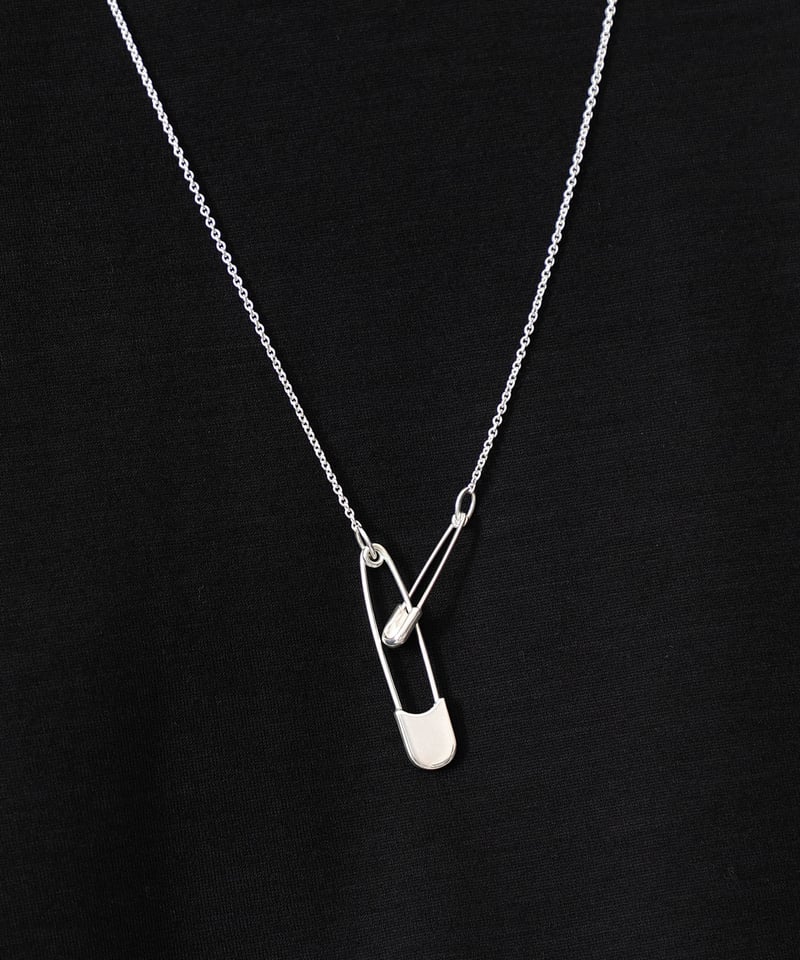 OX JEWELRy Safety Pin Long Necklace | MB -there