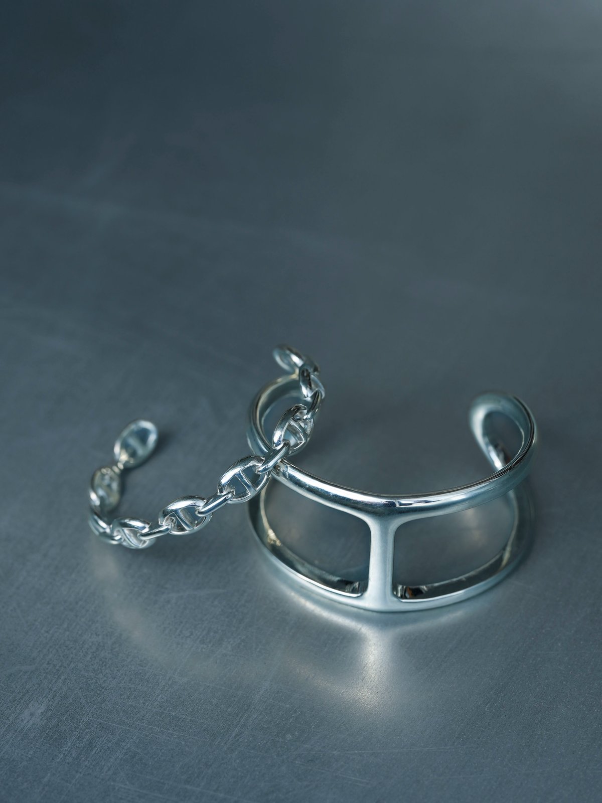 OX JEWELRy Classic Big Anchor Chain Bangle | MB