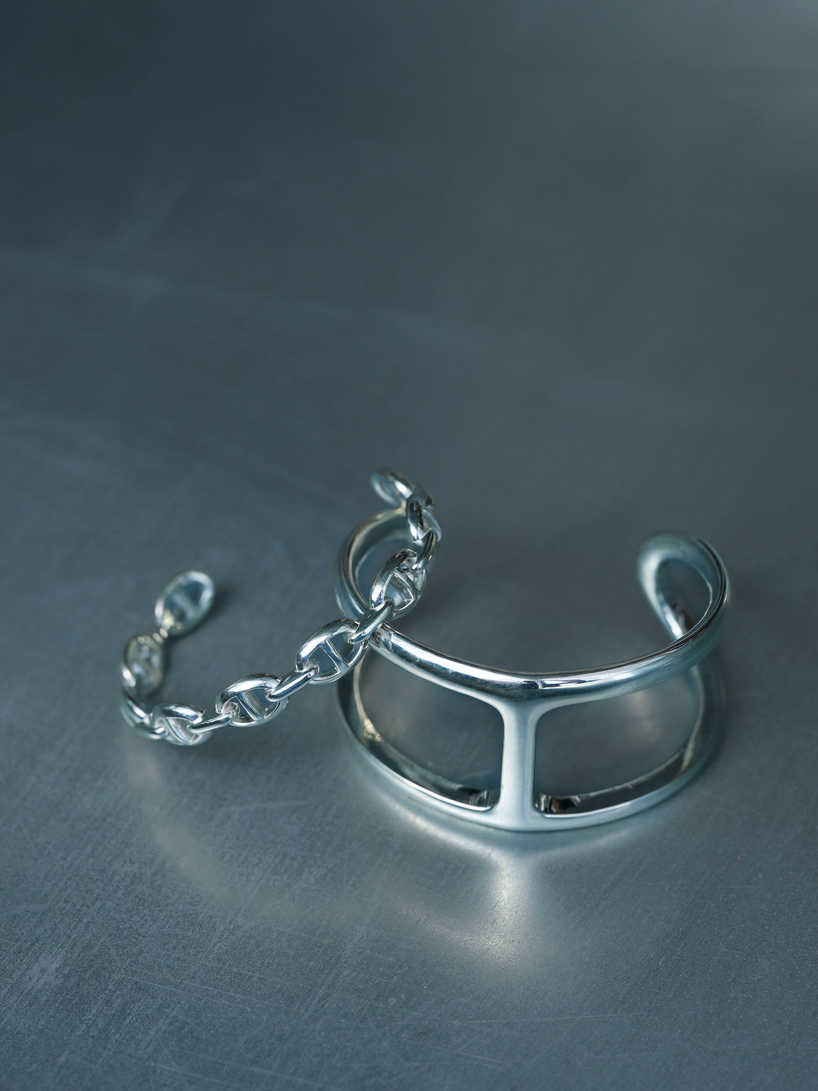 OX JEWELRy Classic Big Anchor Chain Bangle | MB