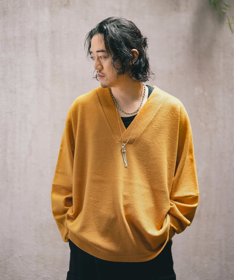 【試着のみ美品】MB ハイエンド Vネック ビンテージ ブークレ プルオーバー MBハイエンド Vネックヴィンテージブークレプルオーバー | MB -there