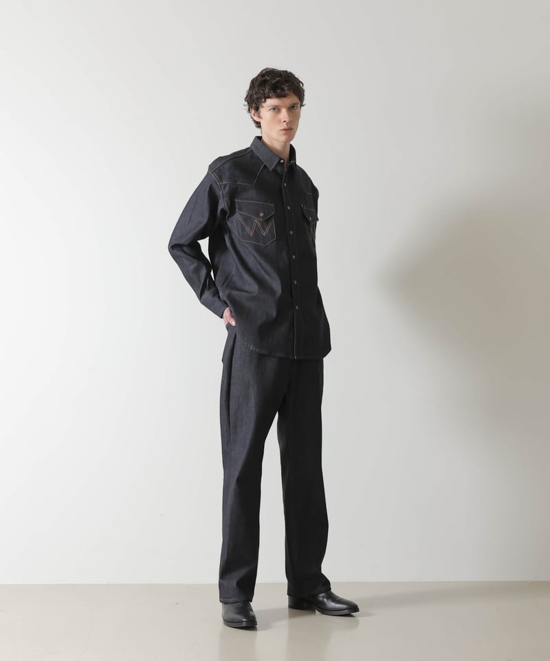 MB COLLABORATION リジッドデニム WRANCHER ランチャードレスジーンズ