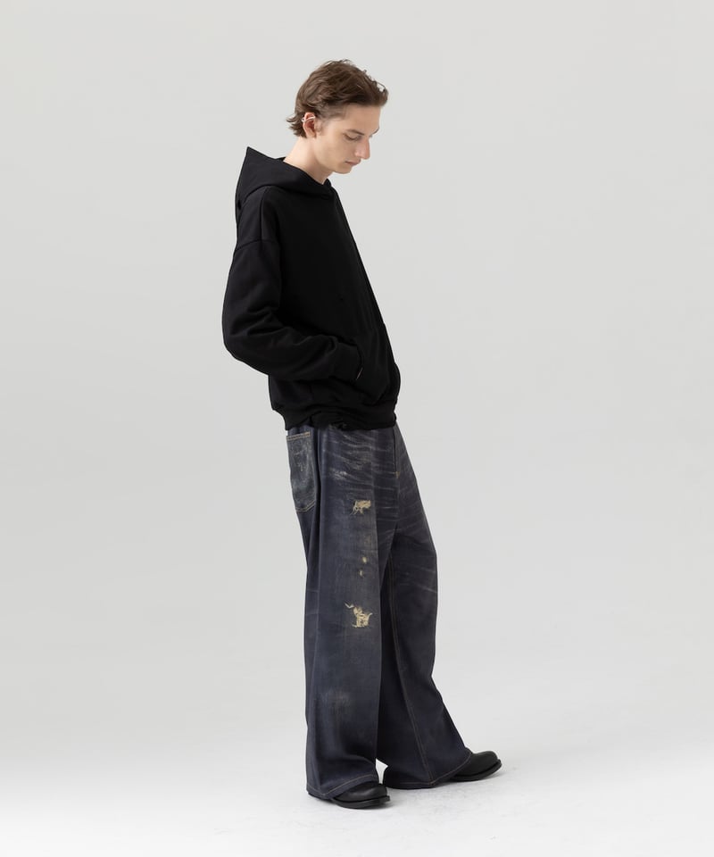 MB ULTIMATE FABRIC トロンプルイユワイドデニムパンツ | MB MB ULTIMATE FABRIC トロンプルイユワイドデニムパンツ | MB