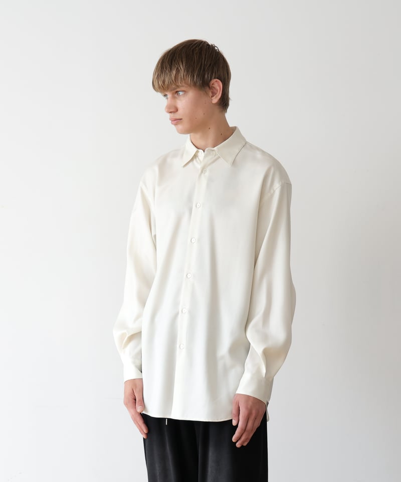 MBハイエンド尾州 2/48ウールガーゼシアーシャツ　オフホワイト　Sサイズ MBハイエンド尾州 2/48ウールガーゼシアーシャツ | MB -there is a rea