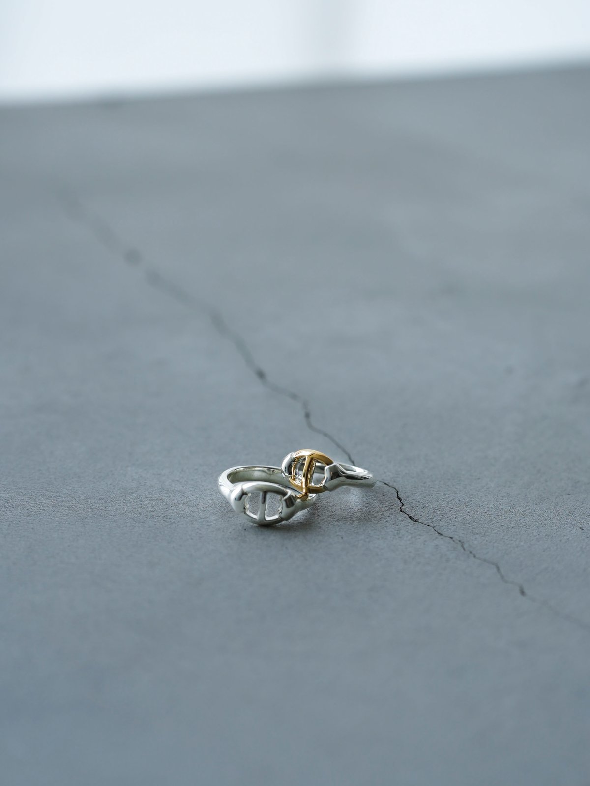 OX JEWELRy Center Anchor Chain Classic Ring(sma