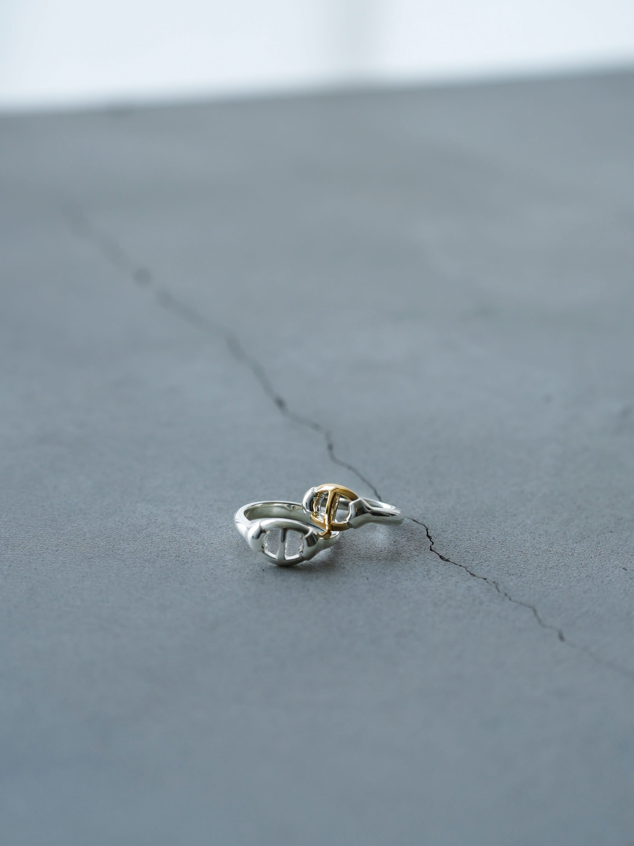 OX JEWELRy Center Anchor Chain Classic Ring(sma