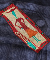OX JEWELRy LIMITED Scarf VINTAGE DEAD STOCK FABRIC from ITALY -Midnight-