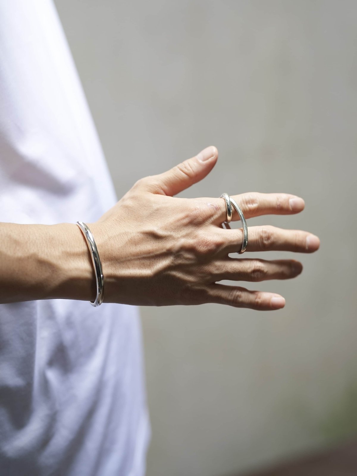 OX JEWELRy Silver Curve Bangle | MB -there is a OX JEWELRy Silver Curve Bangle | MB -there is a