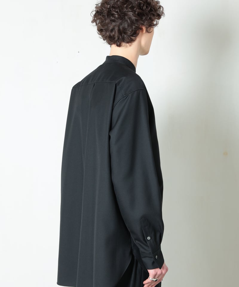 MBハイエンド尾州ウールシャツ（バンドカラー） | MB -there is