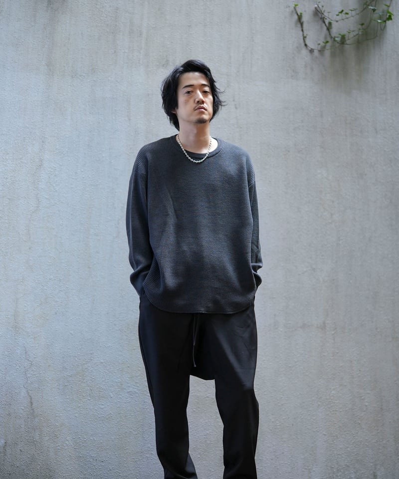 MB ULTIMATEFABRICワッフルクルーネック byUMEDAブラックS MB ULTIMATEFABRICワッフルクルーネック byUMEDAブラックS MB ULTIMATE