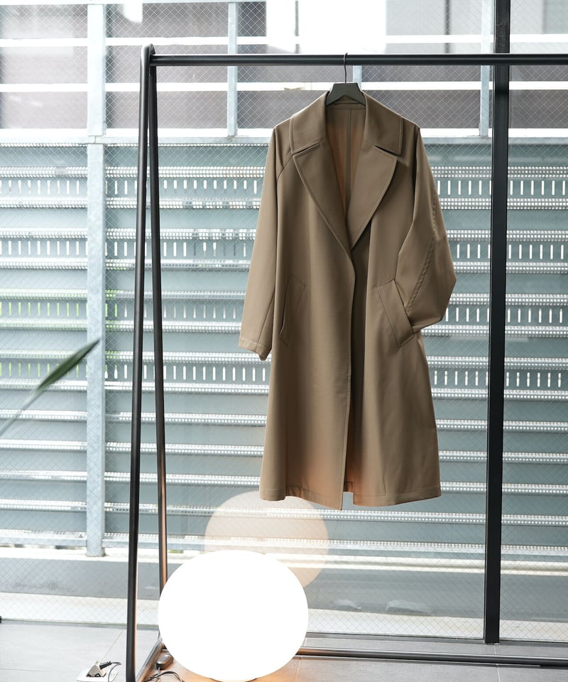 MBハイエンド尾州ウールタイロッケンコートベージュ