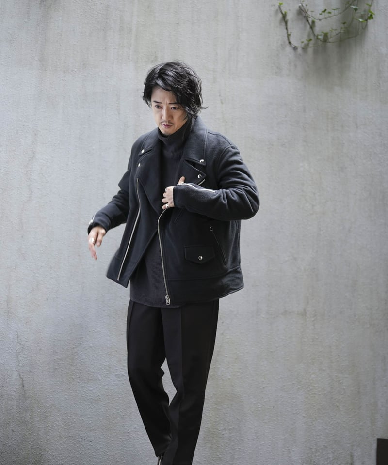 MB LIMITED フリースダブルライダース by Lanificio Becagli IT