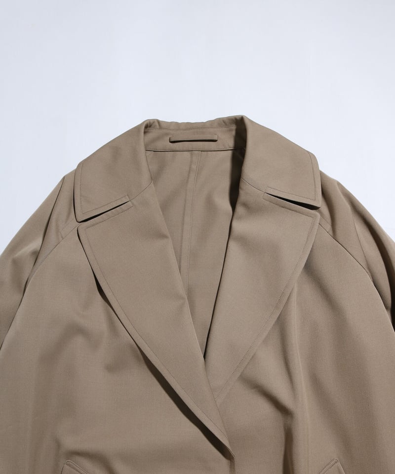 MBハイエンド尾州ウールタイロッケンコートベージュ