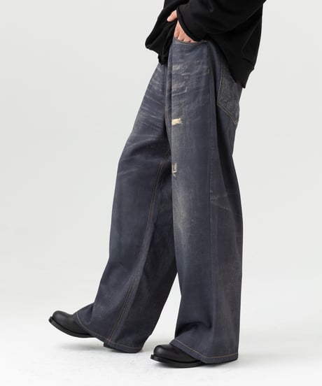 MB ULTIMATE FABRIC トロンプルイユワイドデニムパンツ