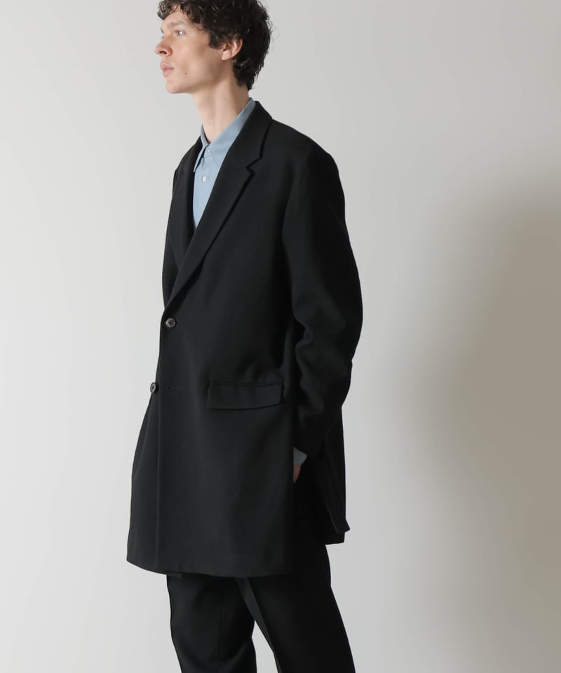 MBハイエンド尾州 近江晒ウール サイドスリットジャケットコート | MB
