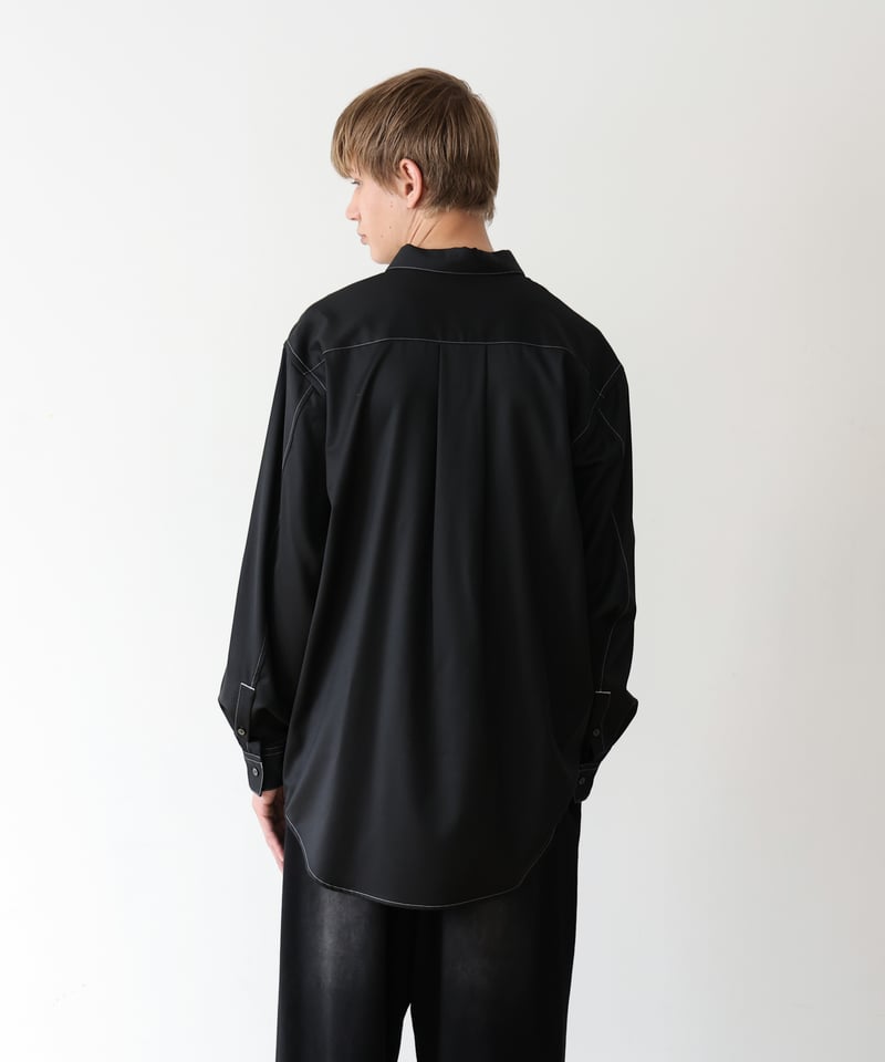 新品　今季秋冬モデルアドミラル黒 M Tシャツ MB ULTIMATE 尾州ウール パーマネントカラーステッチシャツ | MB