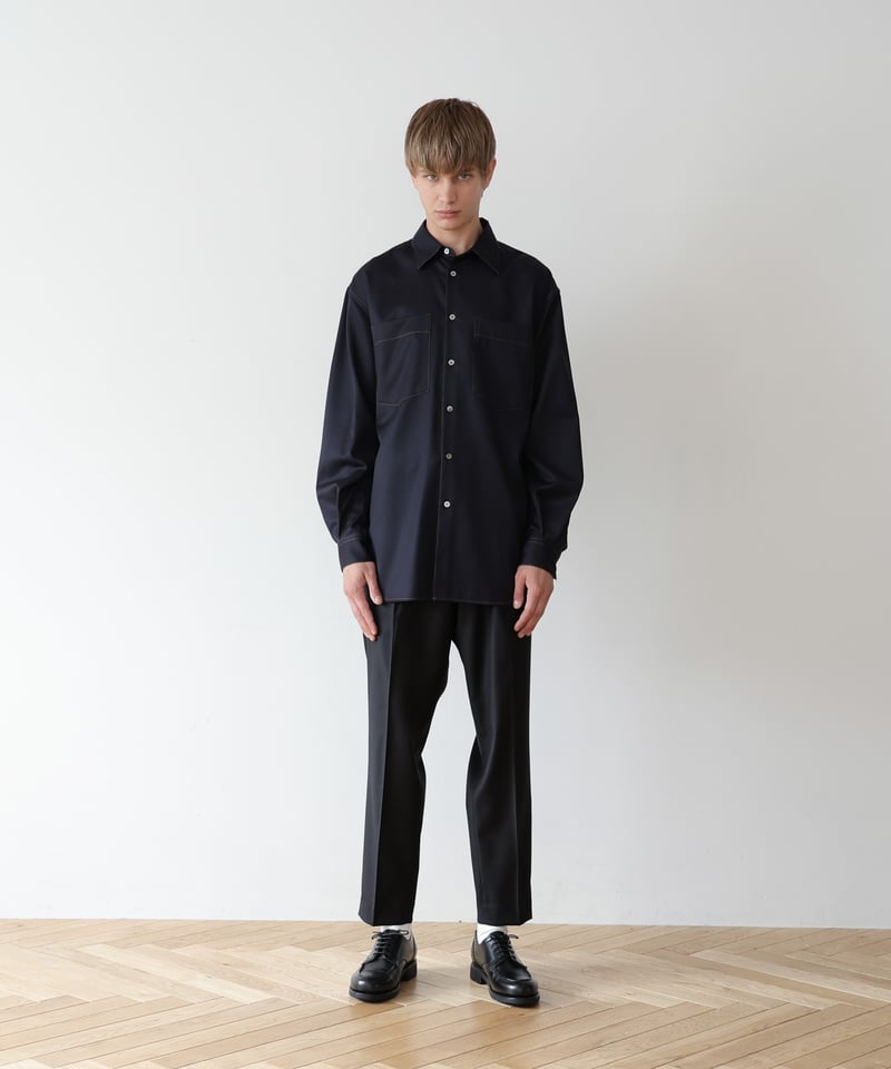 MB ULTIMATE 尾州ウール パーマネントカラーステッチシャツ | MB