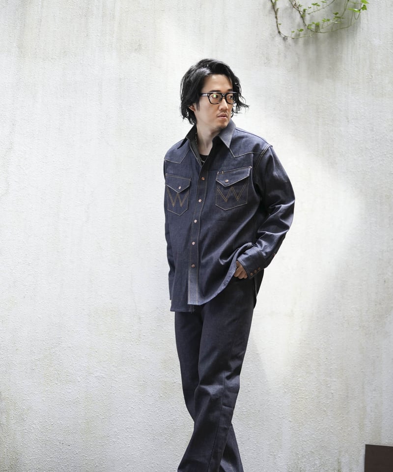 Rude gallery Black Rebel デニム ウエスタン シャツM ROAD JACK DENIM SHIRTS＜VINTAGE WASH＞ (BLACK) / RUDE
