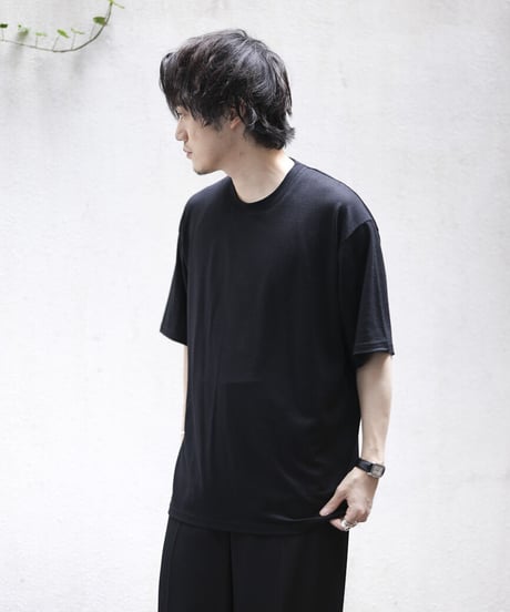 MBハイエンド尾州ウールTシャツ　ビッグサイズモデル