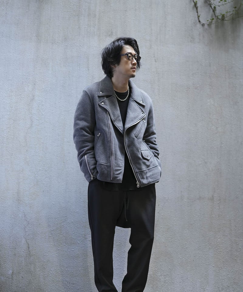 MB LIMITED フリースダブルライダース by Lanificio Becagli IT