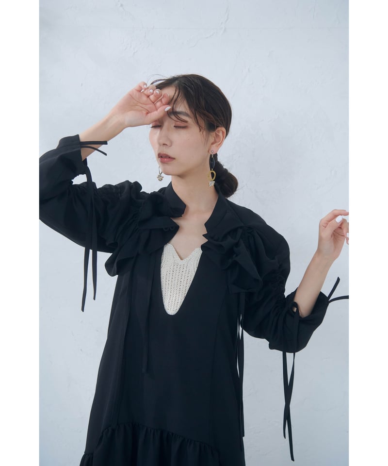 Multi Way Gather Shirt / Black | jesh