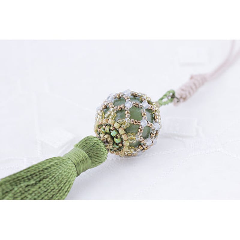 帯飾り＊久寿玉（翡翠色） | Sakuraco