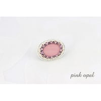 帯留＊ピンクオパール（ミルキーピンク）