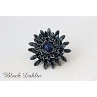 帯留＊ブラックダリア