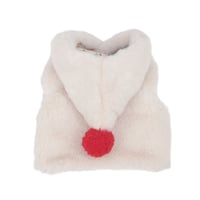 Bobble Fur Crop Vest_Cream