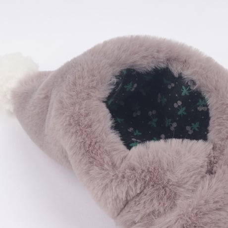 【即納】　Bobble Fur Crop Vest_Choco