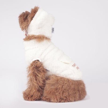 【即納】　Hi Bear Fur zip-up Jacket_White