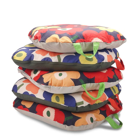 Big Flower Round Cushion_Cream