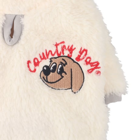 【即納】　Country dog Fur zip-up White
