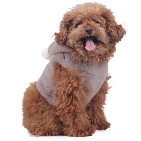 【即納】　Bobble Fur Crop Vest_Choco
