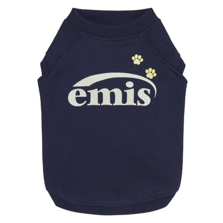 FOOT PRINTED SWEAT SHIRT-NAVY