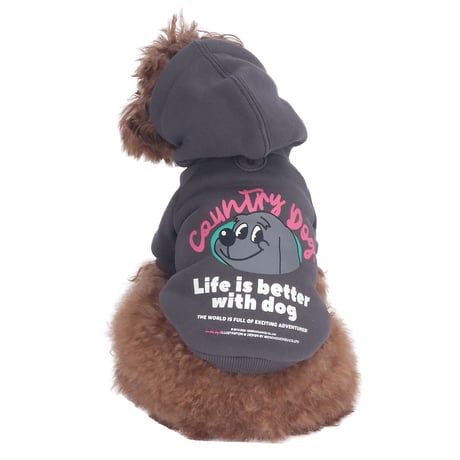 【即納】　Country Dog Bio Hoody　Charcoal