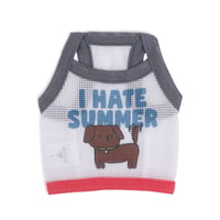 I HATE SUMMER MESH TOP-WHITE