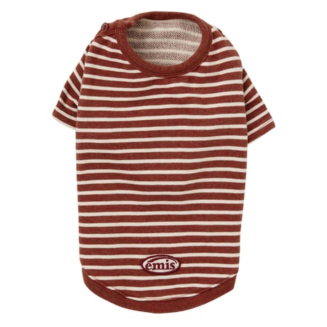 BUTTON SWEAT TEE-DARK ORANGE