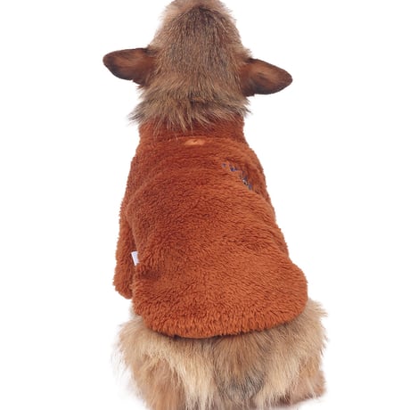 【即納】　Country dog Fur zip-up Brown
