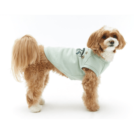FOOT PRINTED SWEAT SHIRT-MINT
