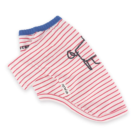 【即納】　Little Doodle Stripe Tee_Red st