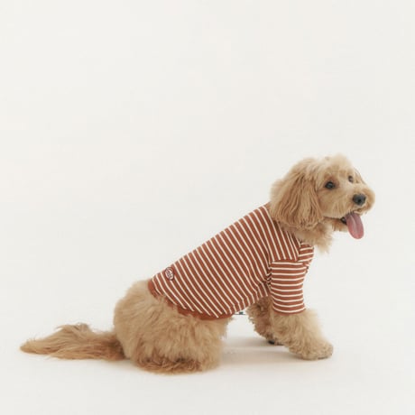 BUTTON SWEAT TEE-DARK ORANGE