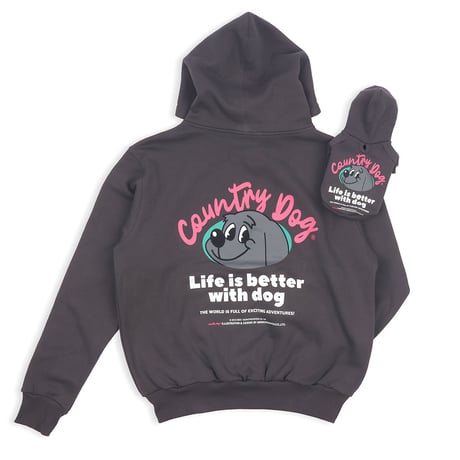 【即納】　Country Dog Bio Hoody　Charcoal