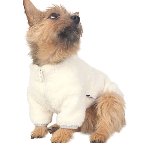 【即納】　Country dog Fur zip-up White