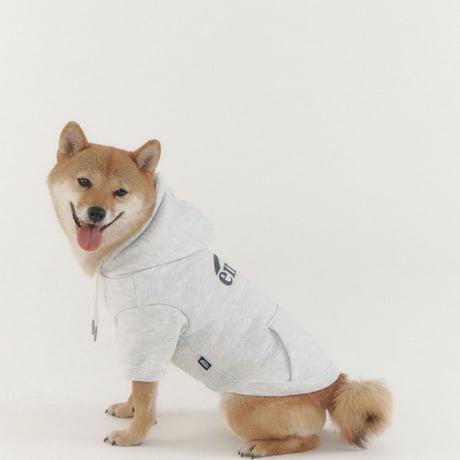NEW LOGO BIG HOODIE-MELANGE GRAY