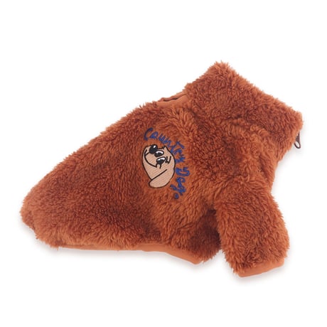 【即納】　Country dog Fur zip-up Brown