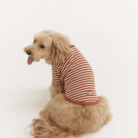 BUTTON SWEAT TEE-DARK ORANGE